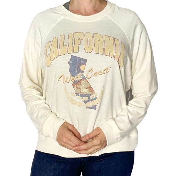 Altar’d State California Sweatshirt | Oversized Small | Cream | NWT - Picture 1 of 12
